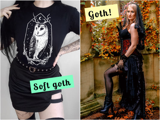 Soft goth fashion vs goth fashion