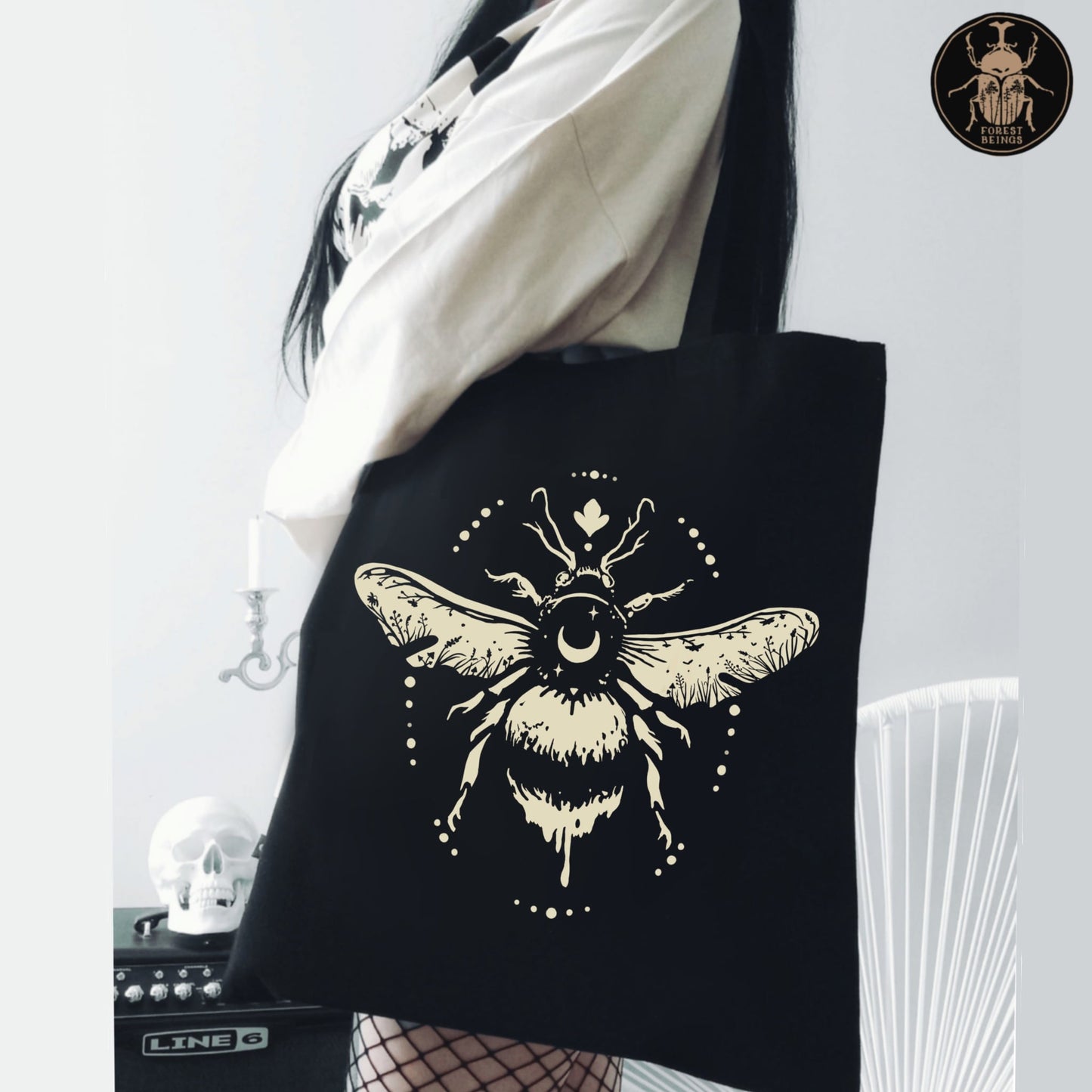 BUMBLE BEE Gothic Tote Baag