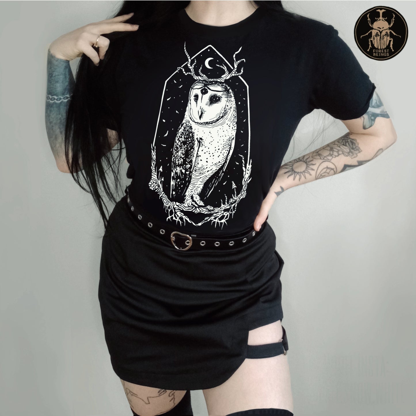 Stolas Barn Owl Witchy T-shirt