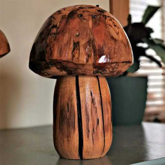 A handmade wooden mushroom toadstool figurine No.5 | Petite