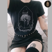 Load image into Gallery viewer, Fox + Mushrooms Goth T-shirt

