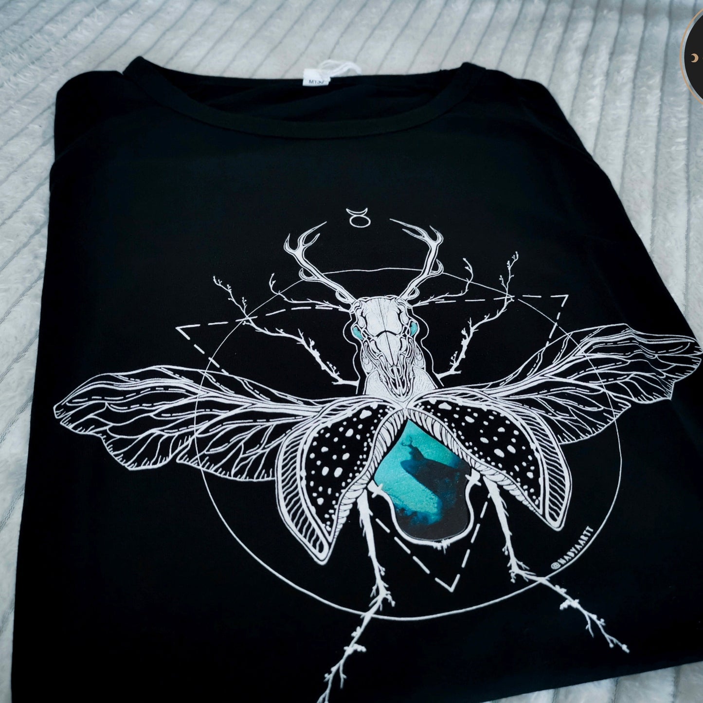 Stag Beetle / Cernunnos Soft Goth Aesthetic T-shirt (Cotton)