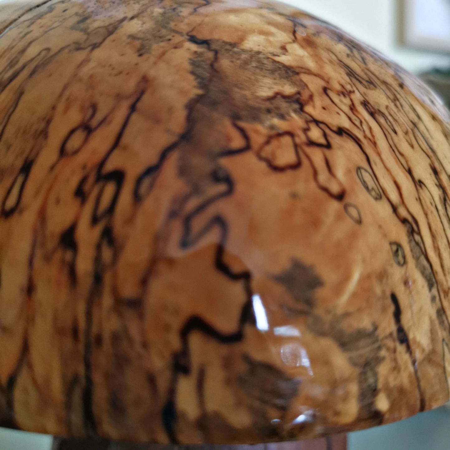 A handmade wooden mushroom toadstool figurine No.3 | Ms. Amanita The Great