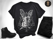 Load image into Gallery viewer, Rabbit Skull Soft Goth Aesthetic T-shirt (Cotton)

