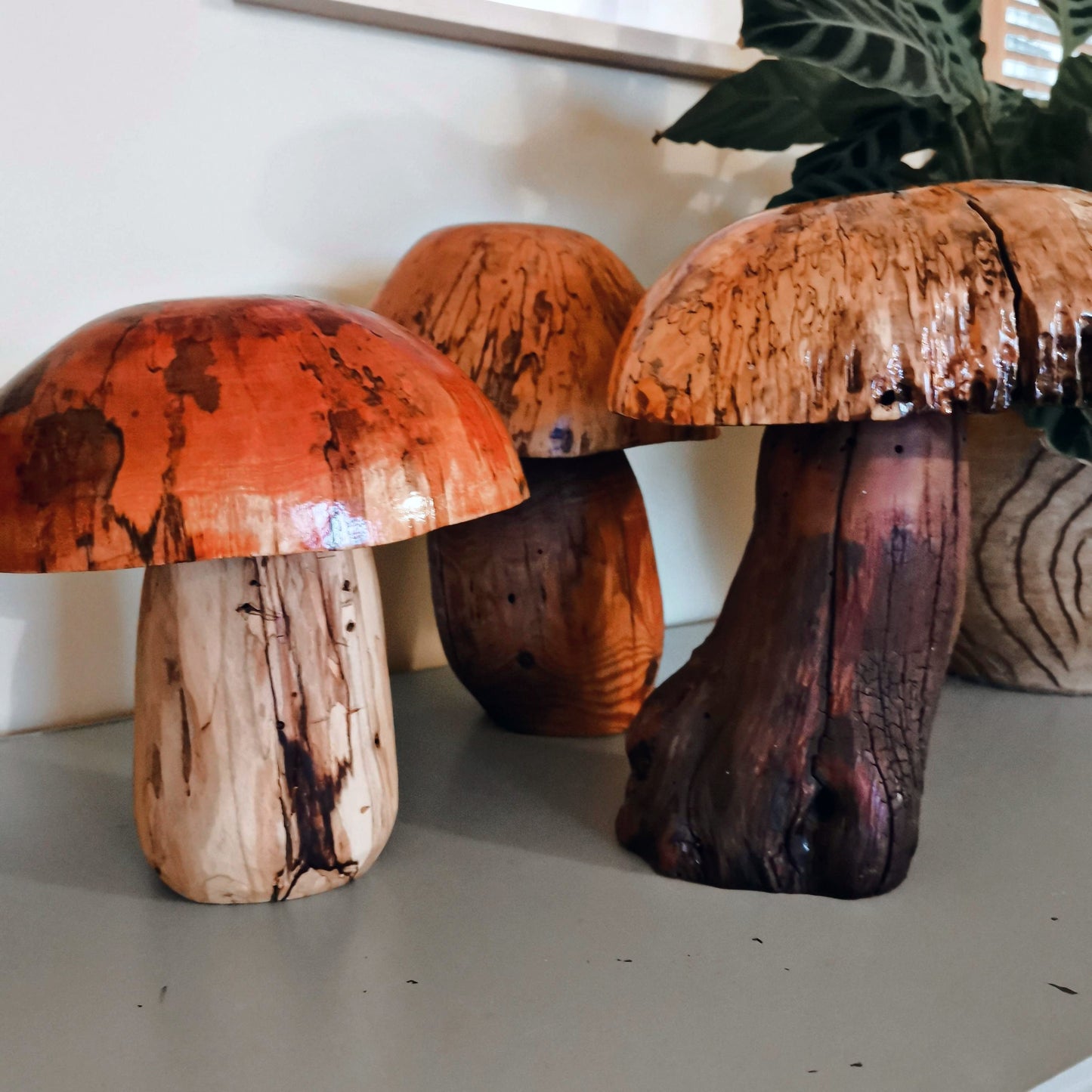 A handmade wooden mushroom toadstool figurine No.1 | Mrs. Cutie