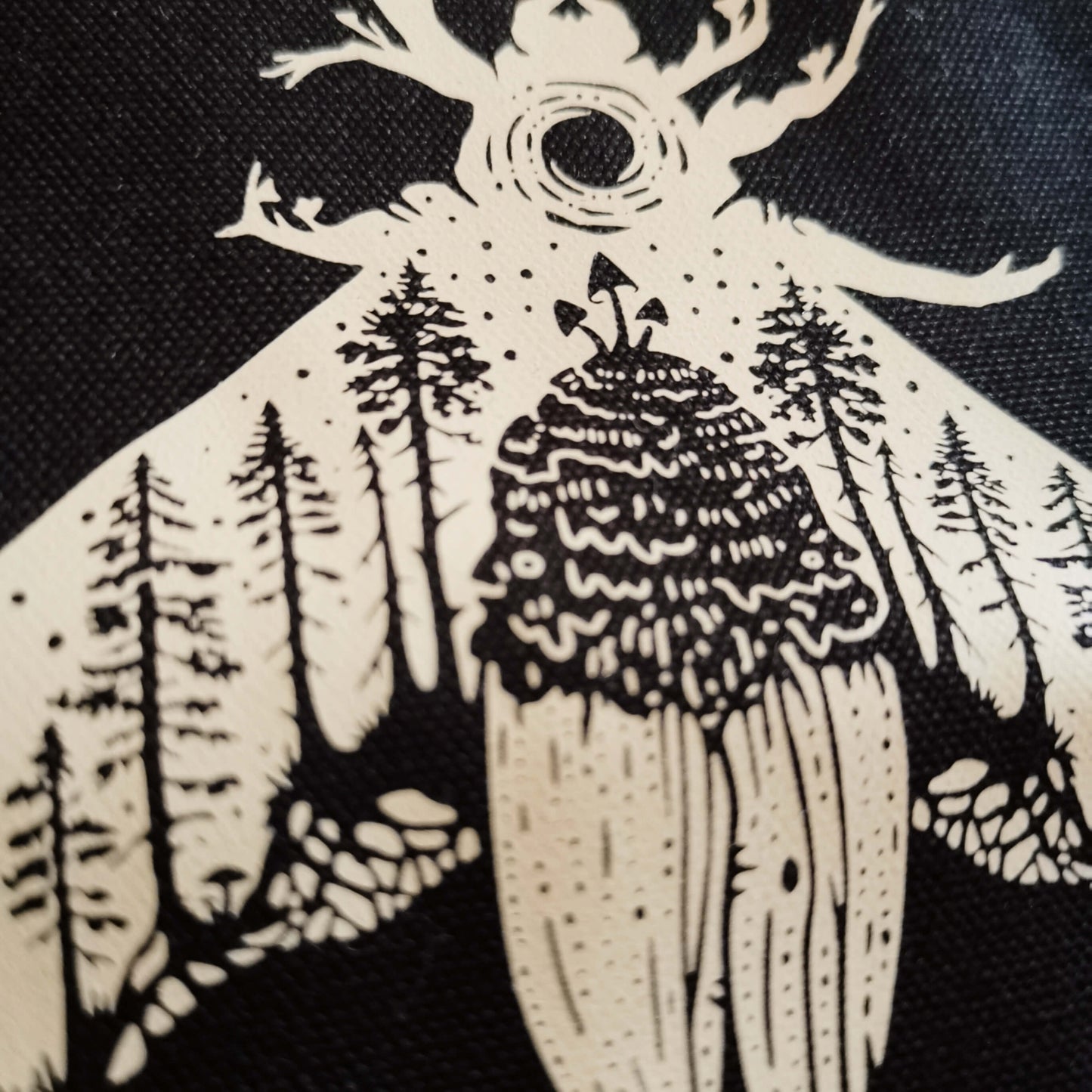 The Death's head Moth Organic Gothic Tote Bag