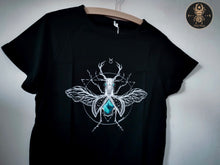 Load image into Gallery viewer, Stag Beetle / Cernunnos Soft Goth Aesthetic T-shirt (Cotton)
