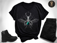 Load image into Gallery viewer, Stag Beetle / Cernunnos Soft Goth Aesthetic T-shirt (Cotton)
