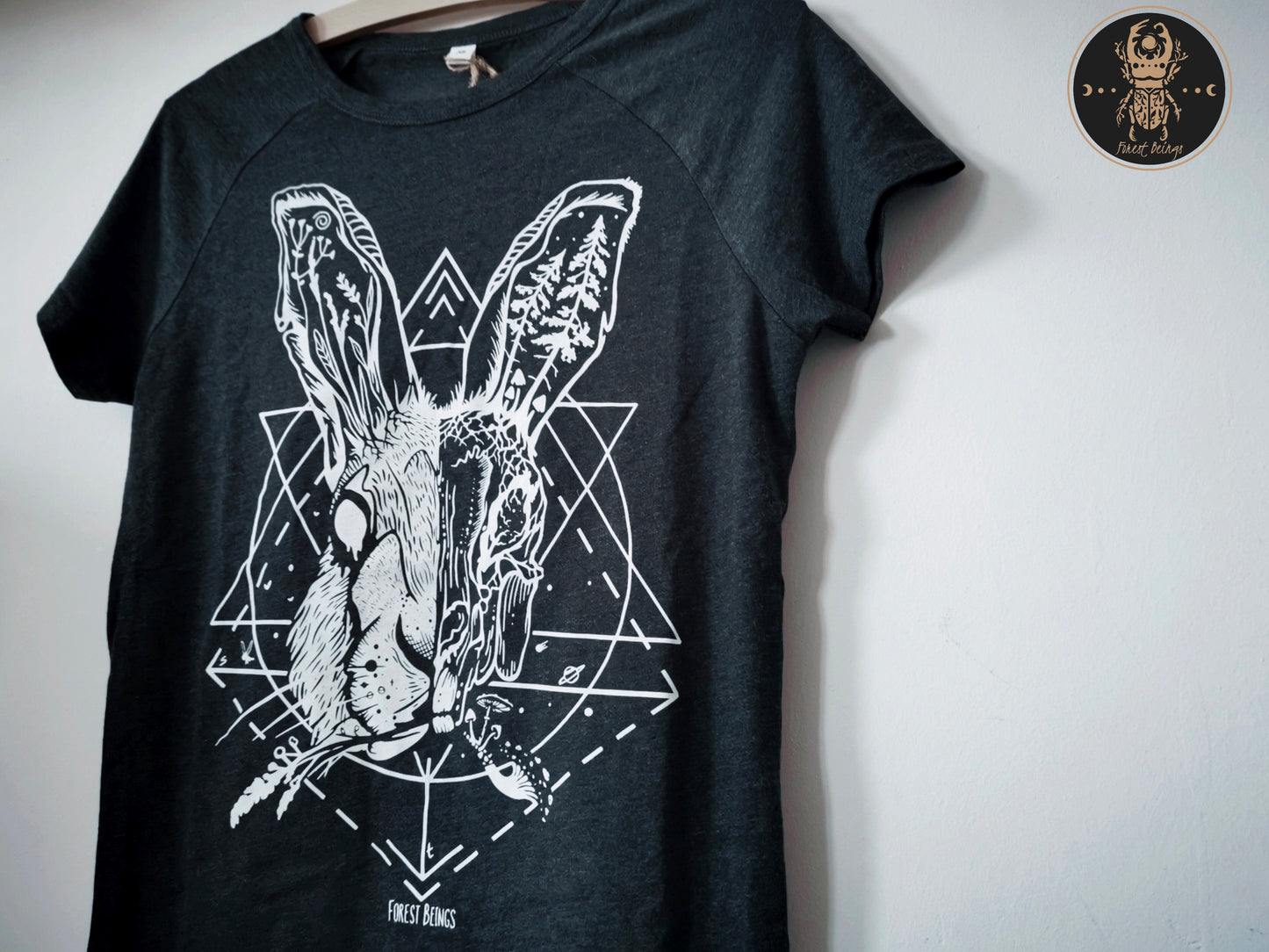 Rabbit Skull Soft Goth Aesthetic T-shirt (Cotton)