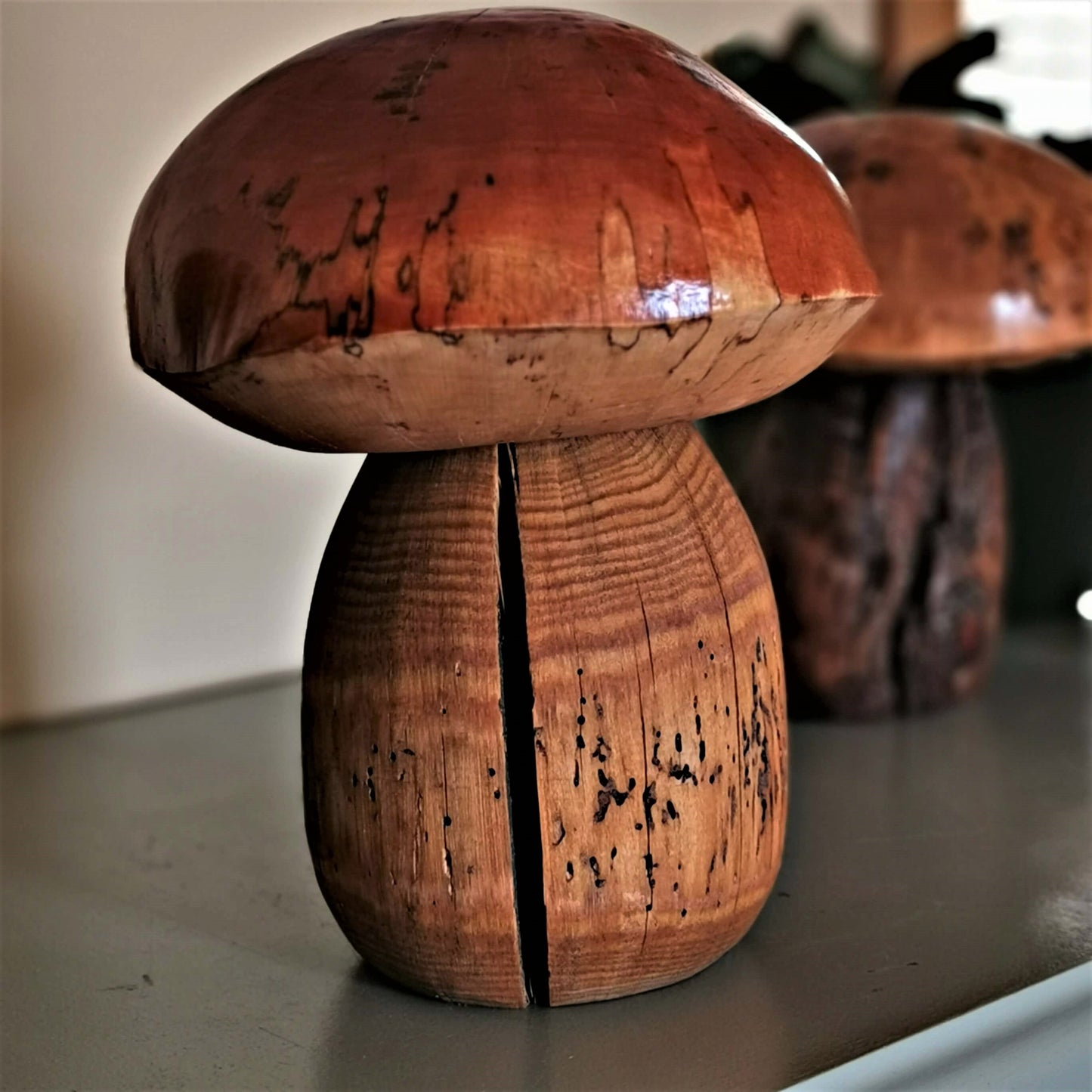 A handmade wooden mushroom toadstool figurine No.2 | Penny Bun