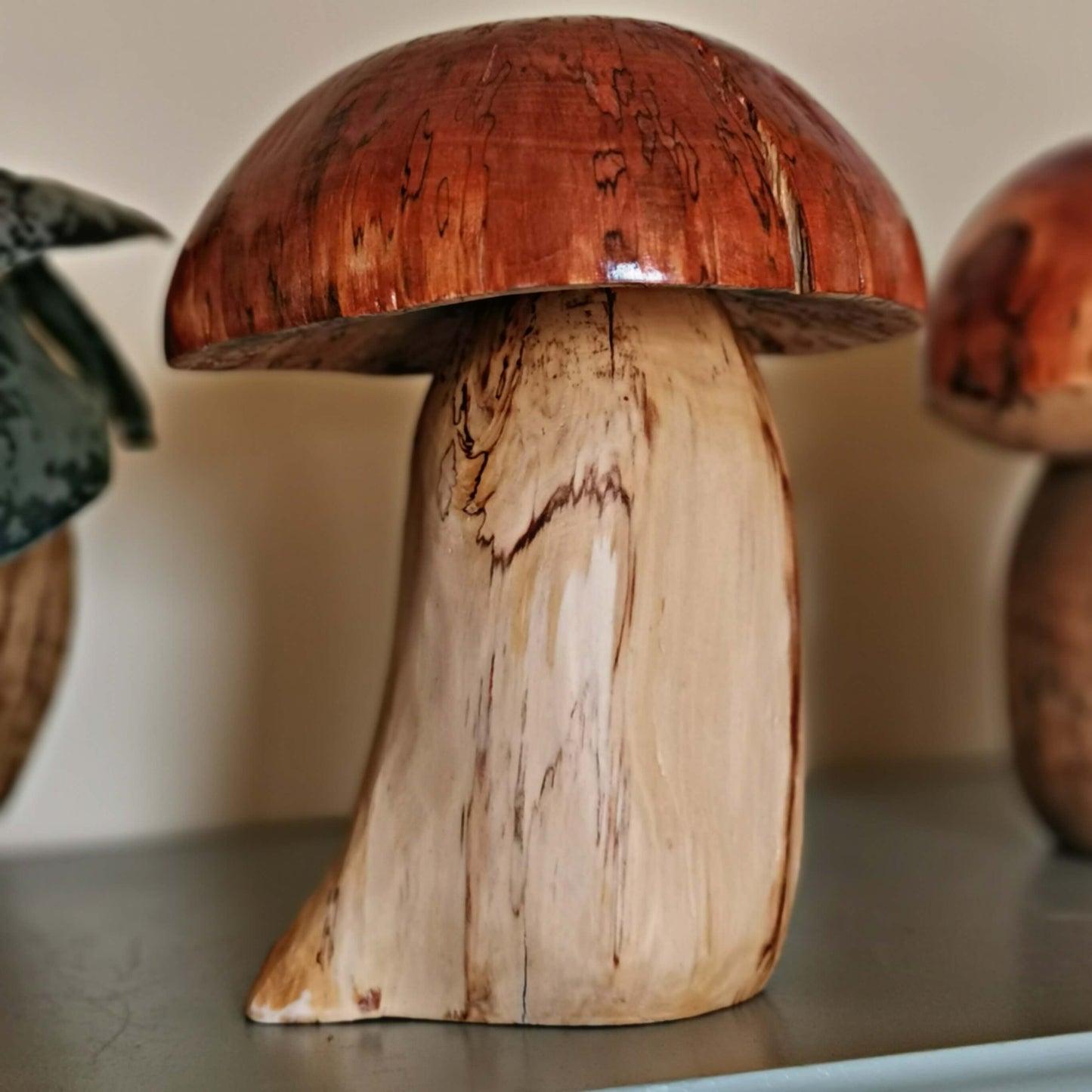 A handmade wooden mushroom toadstool figurine No.1 | Ms. Amanita The Great II