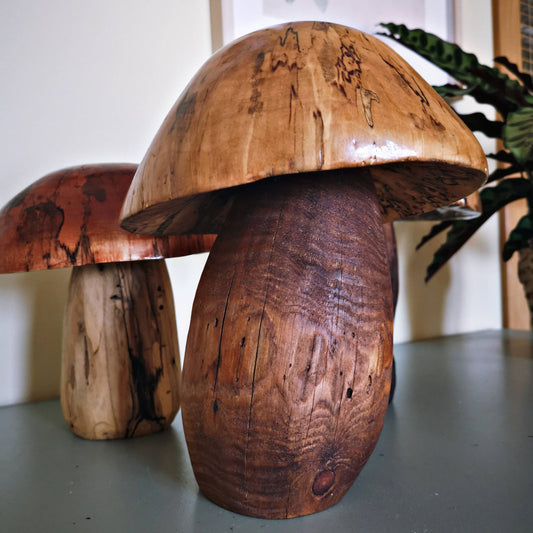 A handmade wooden mushroom toadstool figurine No.2 | Mr. Chonky